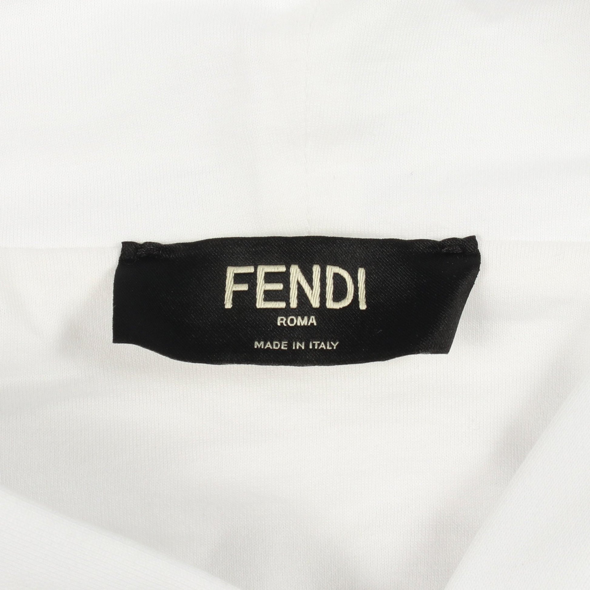 ズッカ プルオーバーパーカー コットン ホワイト ブラウン ブラック フェンディ トップス FENDI