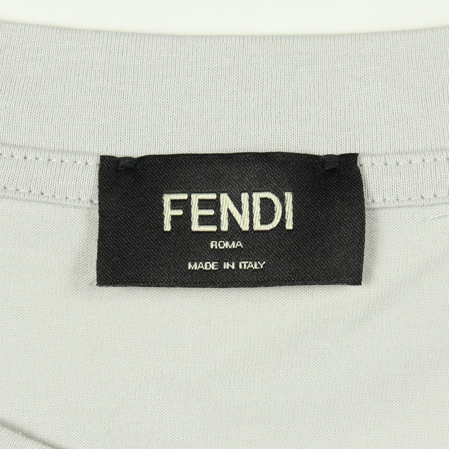FFモチーフ ズッカ柄 半袖Tシャツ コットン ライトグレー グレー フェンディ トップス FENDI