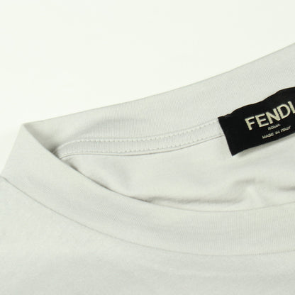 FFモチーフ ズッカ柄 半袖Tシャツ コットン ライトグレー グレー フェンディ トップス FENDI