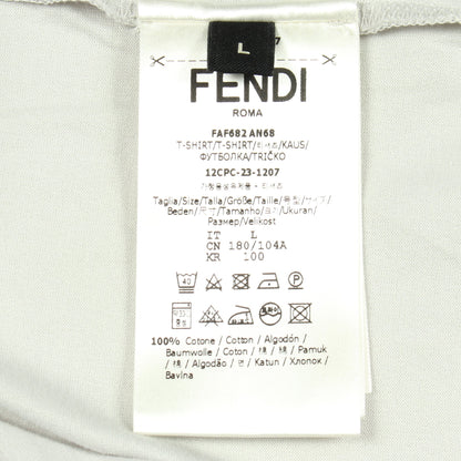 FFモチーフ ズッカ柄 半袖Tシャツ コットン ライトグレー グレー フェンディ トップス FENDI