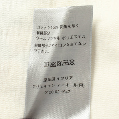 DIOR × Denim Tears ロゴ刺繍 半袖Tシャツ コットン オフホワイト クリスチャンディオール トップス Christian Dior