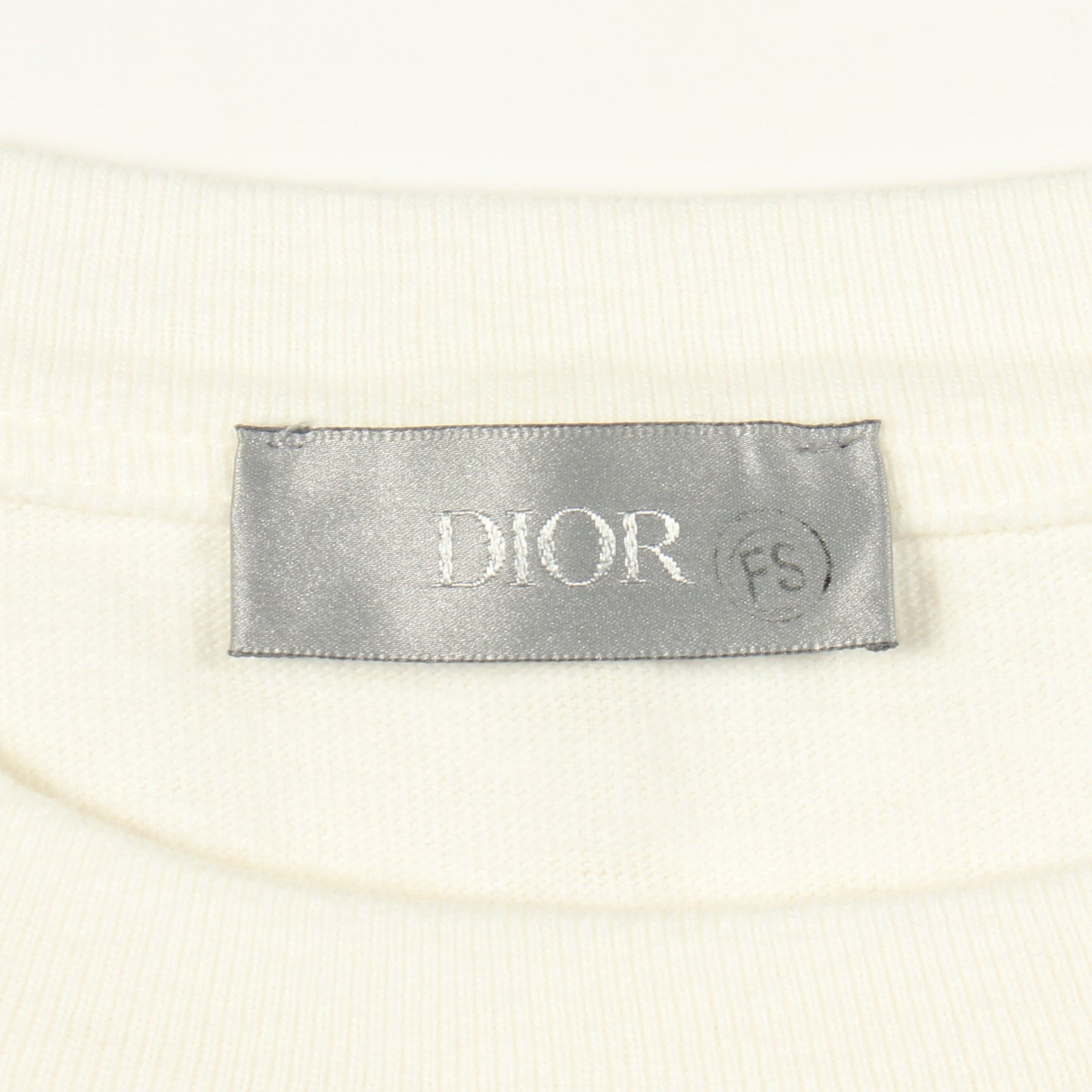 DIOR × Denim Tears ロゴ刺繍 半袖Tシャツ コットン オフホワイト クリスチャンディオール トップス Christian Dior
