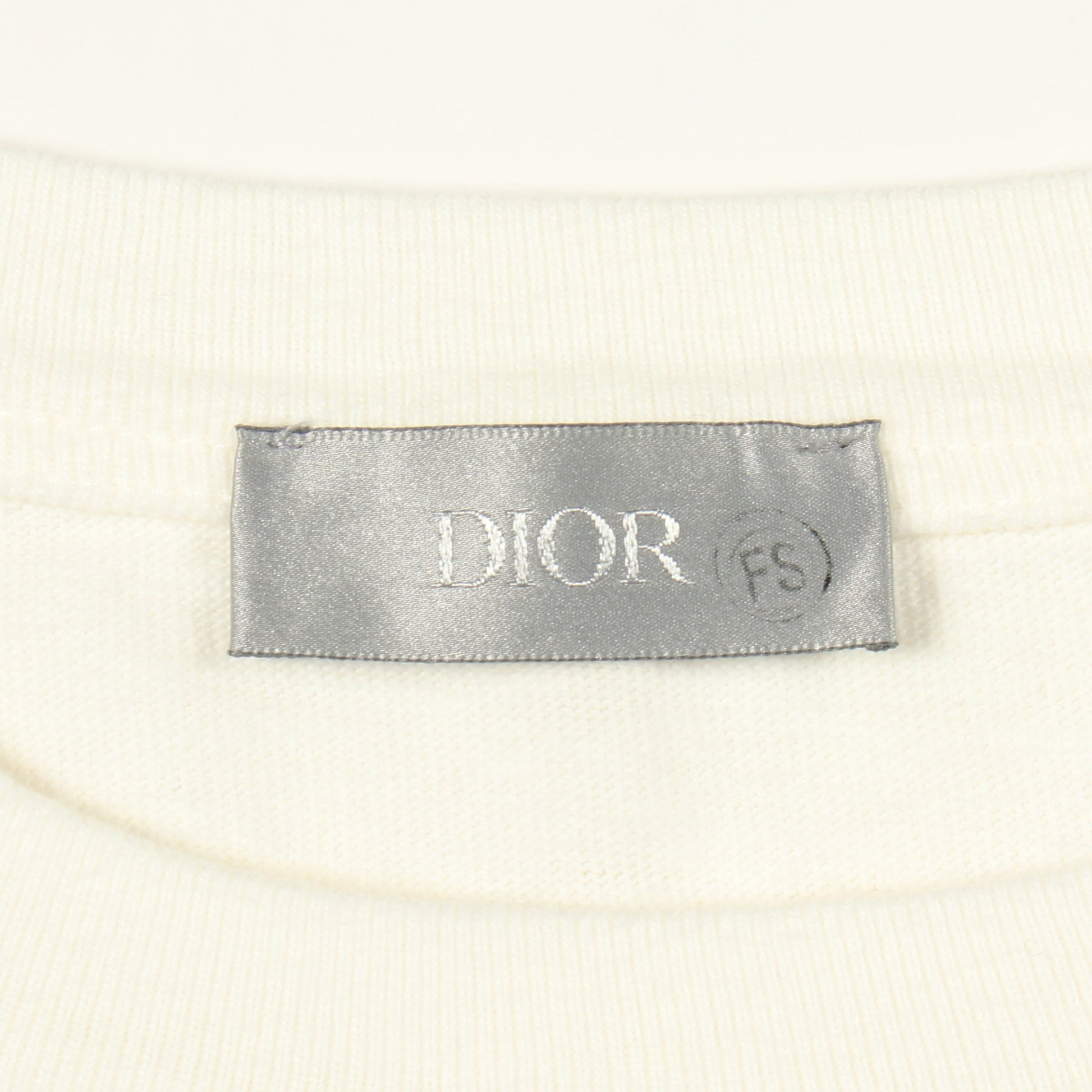 DIOR × Denim Tears ロゴ刺繍 半袖Tシャツ コットン オフホワイト クリスチャンディオール トップス Christian Dior