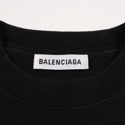 SYMBOLIC LOGO オーバーサイズ 半袖Tシャツ コットン ブラック バレンシアガ