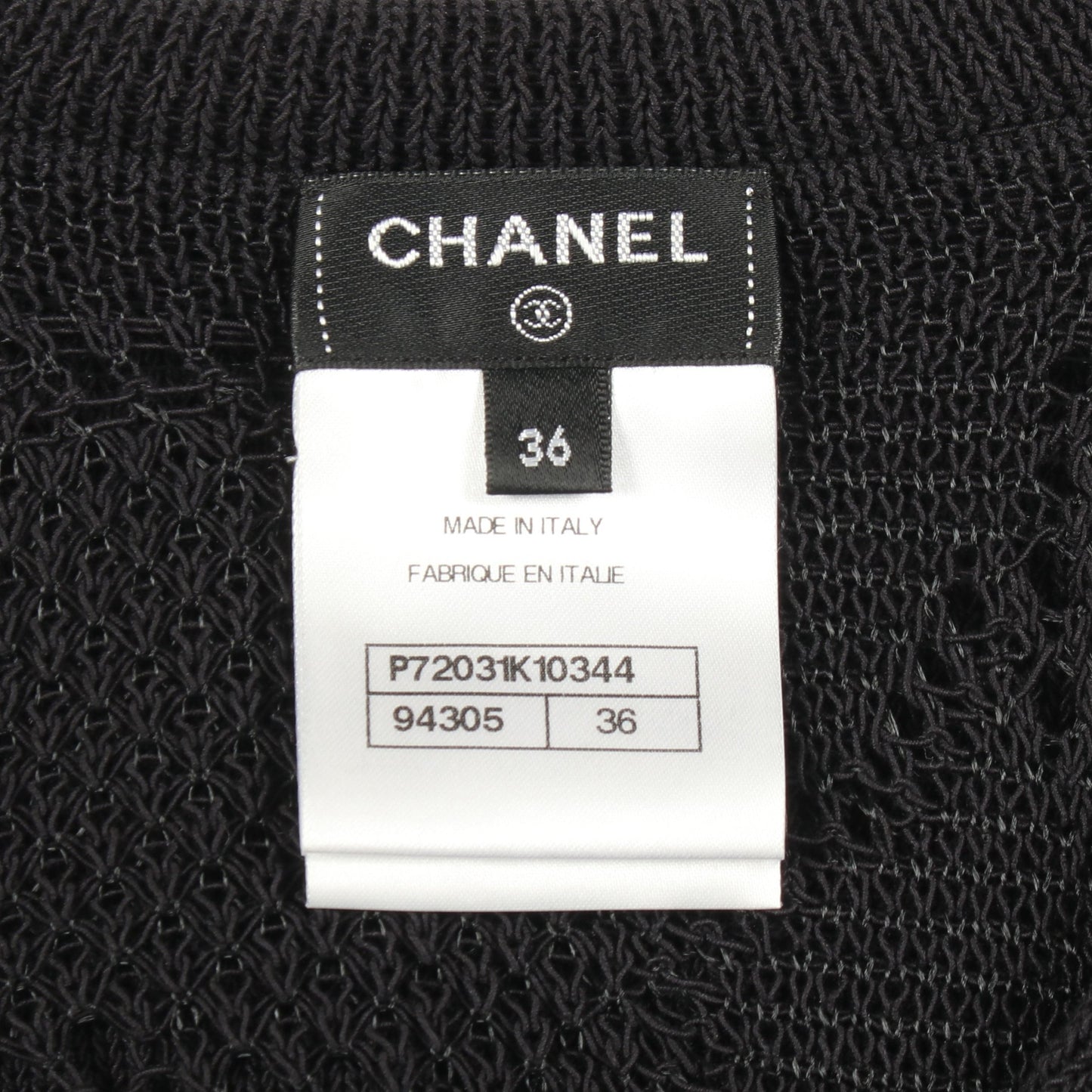 ココマーク カメリア セーラーカラー ニット コットン ブラック シャネル トップス CHANEL