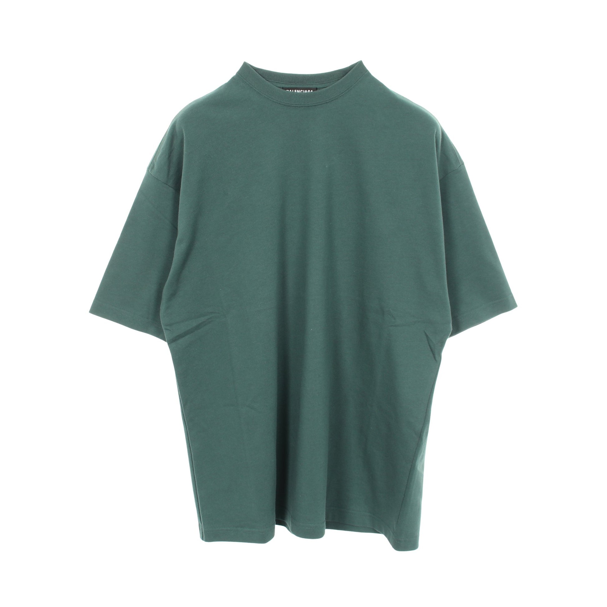 バックロゴ オーバーサイズ 半袖Tシャツ コットン グリーン バレンシアガ トップス BALENCIAGA