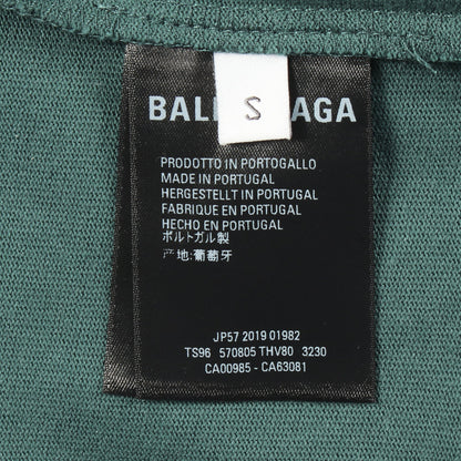 バックロゴ オーバーサイズ 半袖Tシャツ コットン グリーン バレンシアガ トップス BALENCIAGA