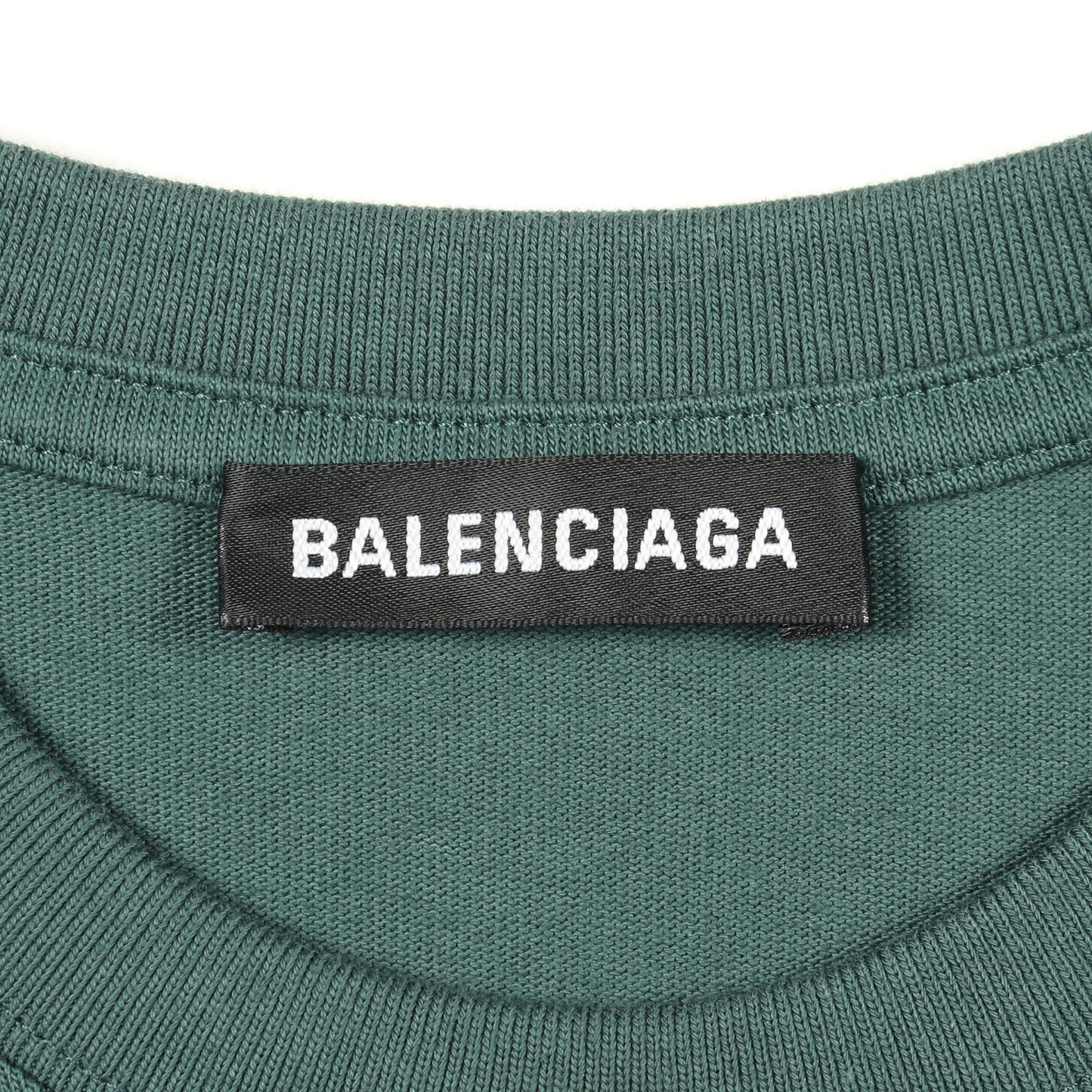 バックロゴ オーバーサイズ 半袖Tシャツ コットン グリーン バレンシアガ トップス BALENCIAGA