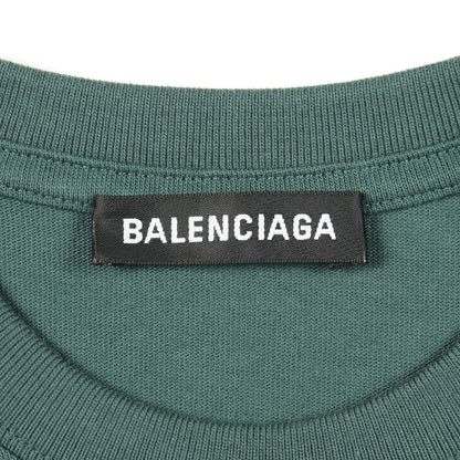 バックロゴ オーバーサイズ 半袖Tシャツ コットン グリーン バレンシアガ トップス BALENCIAGA