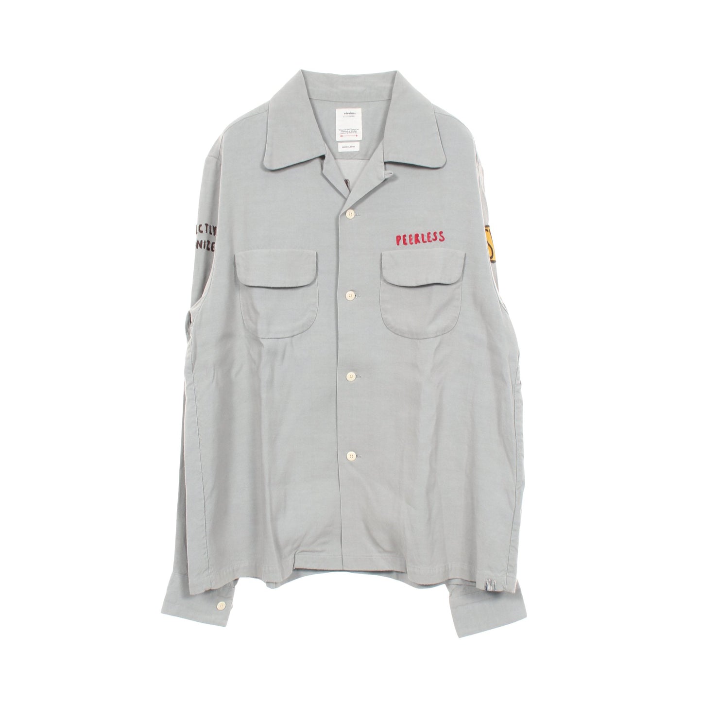 KEESEY G.S.SHIRT 長袖 シャツ レーヨン ブルーグレー ビズビム