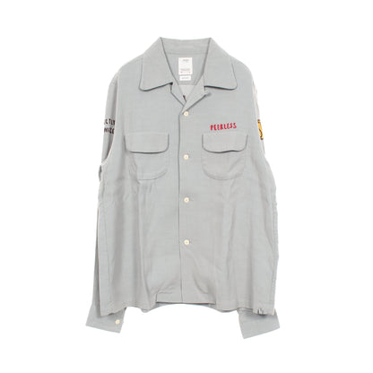 KEESEY G.S.SHIRT 長袖 シャツ レーヨン ブルーグレー ビズビム