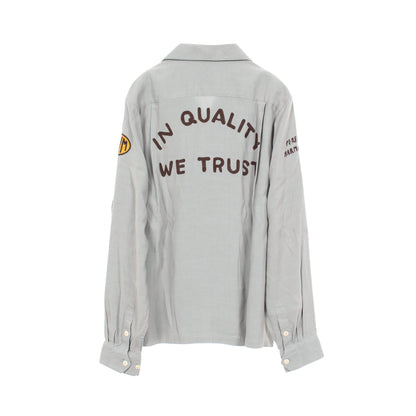 KEESEY G.S.SHIRT 長袖 シャツ レーヨン ブルーグレー ビズビム