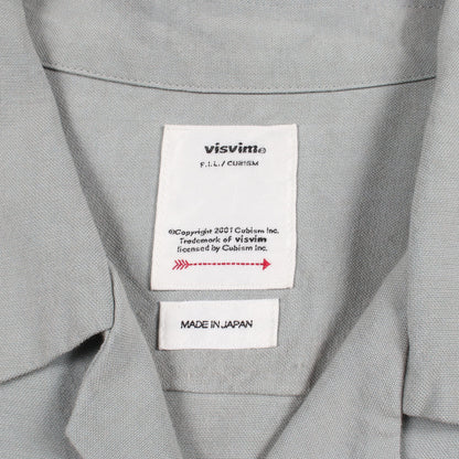 KEESEY G.S.SHIRT 長袖 シャツ レーヨン ブルーグレー ビズビム