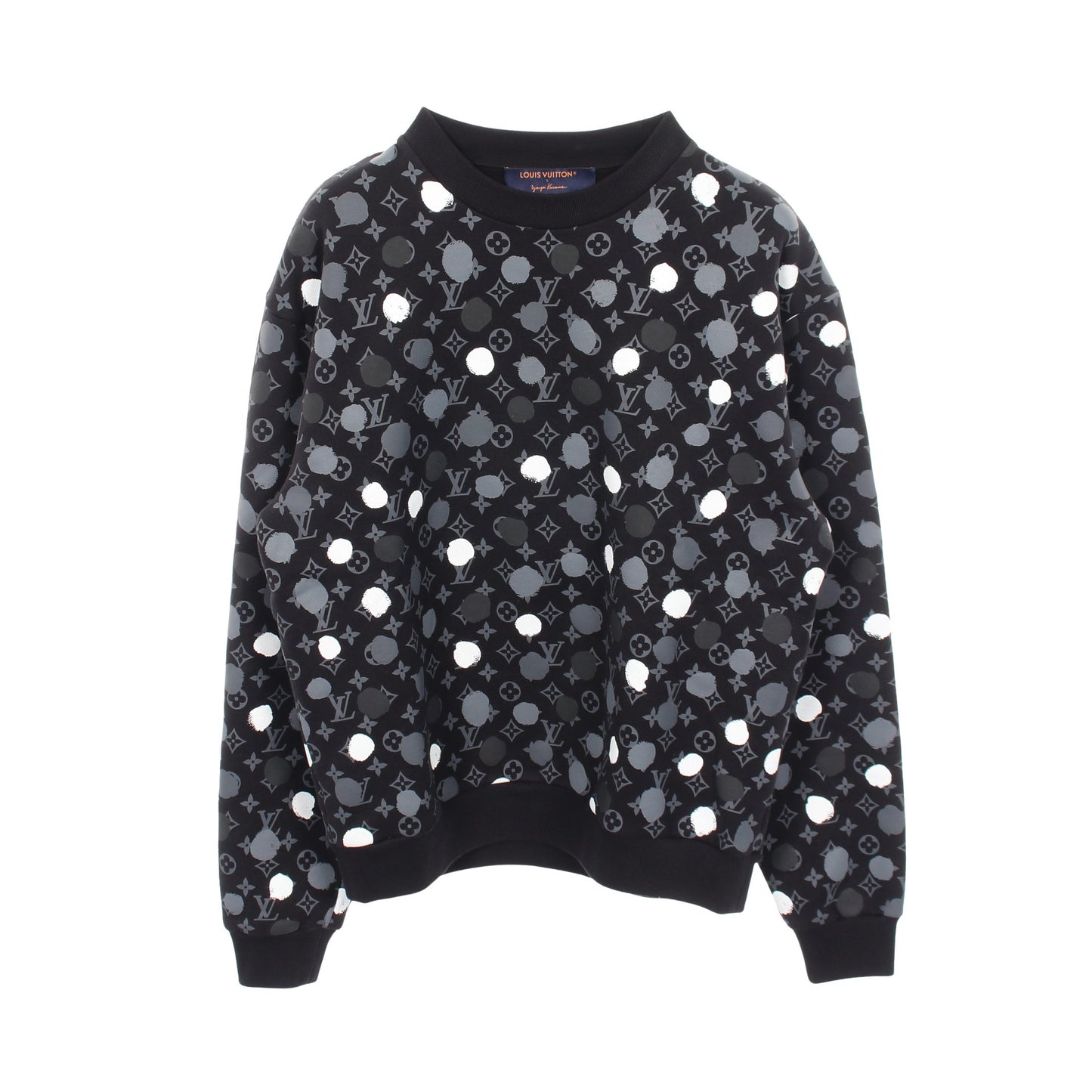 LOUIS VUITTON × yayoi kusama ドットモノグラム スウェットシャツ コットン ブラック ホワイト グレー ルイヴィトン トップス LOUIS VUITTON