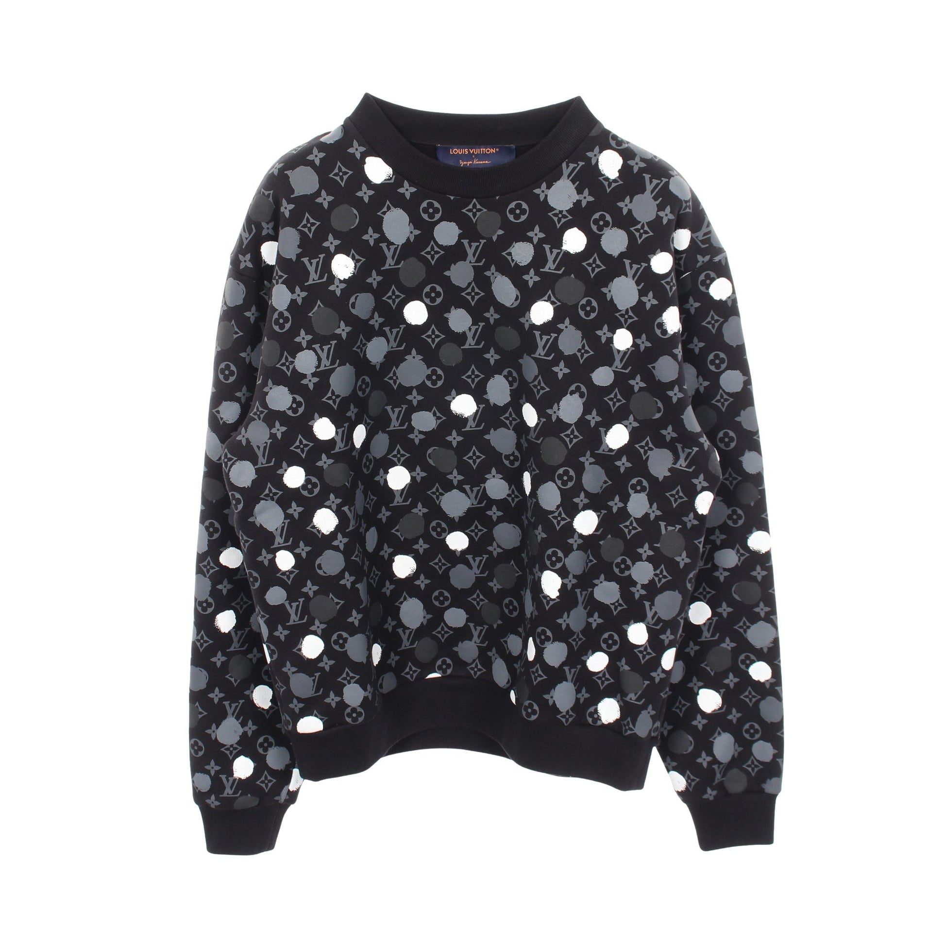 LOUIS VUITTON × yayoi kusama ドットモノグラム スウェットシャツ コットン ブラック ホワイト グレー ルイヴィトン トップス LOUIS VUITTON