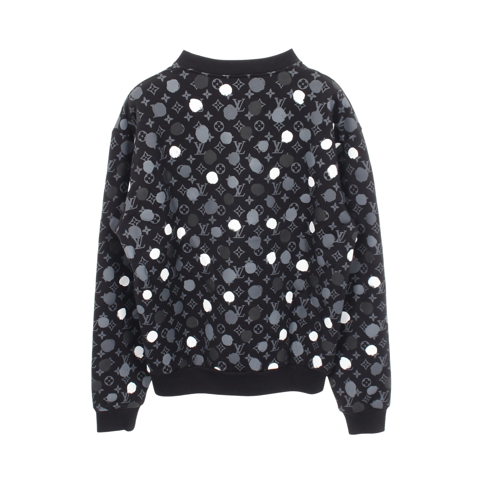 LOUIS VUITTON × yayoi kusama ドットモノグラム スウェットシャツ コットン ブラック ホワイト グレー ルイヴィトン トップス LOUIS VUITTON