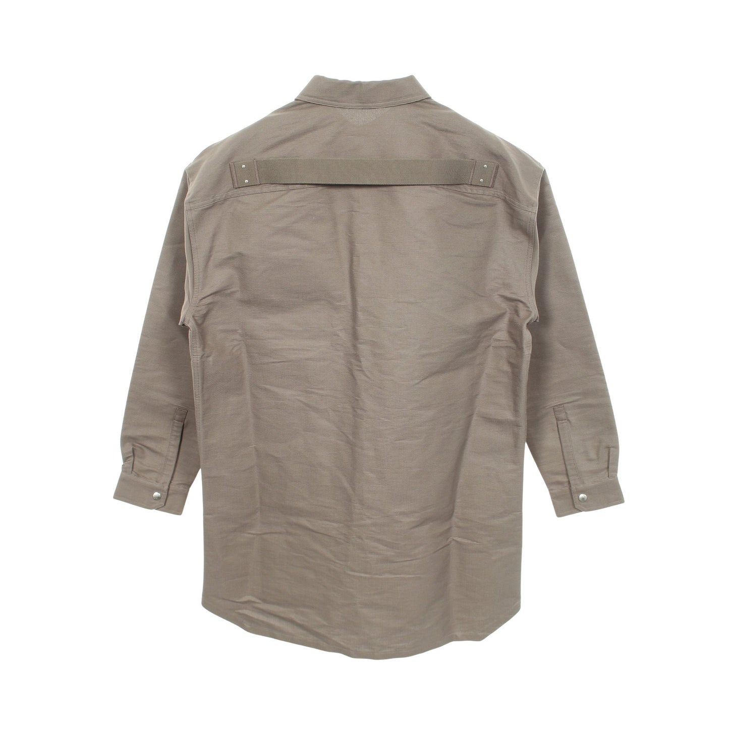 オーバーサイズ シャツ ジャケット コットン グレーブラウン リックオウエンス アウター Rick Owens