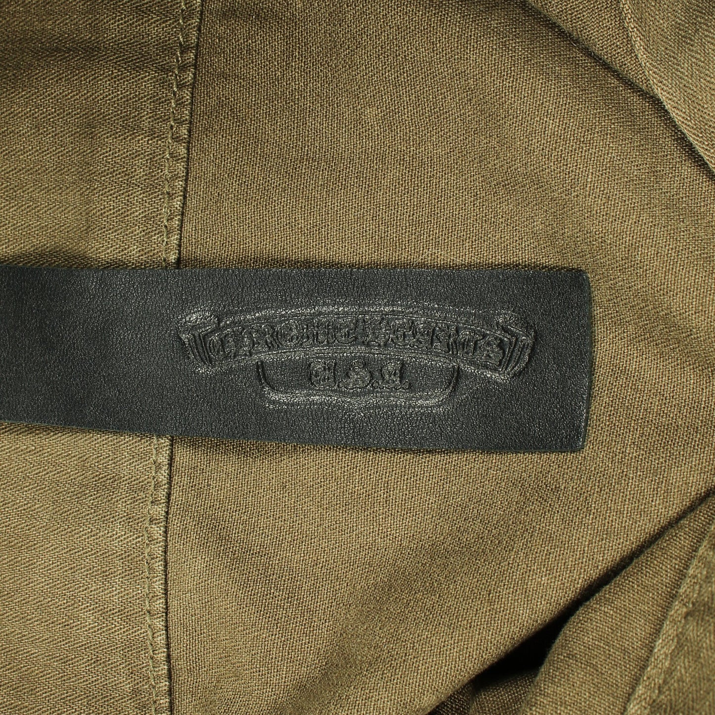 MAHAL KITA クロスパッチ 長袖 シャツ コットン カーキグリーン クロムハーツ トップス Chrome Hearts