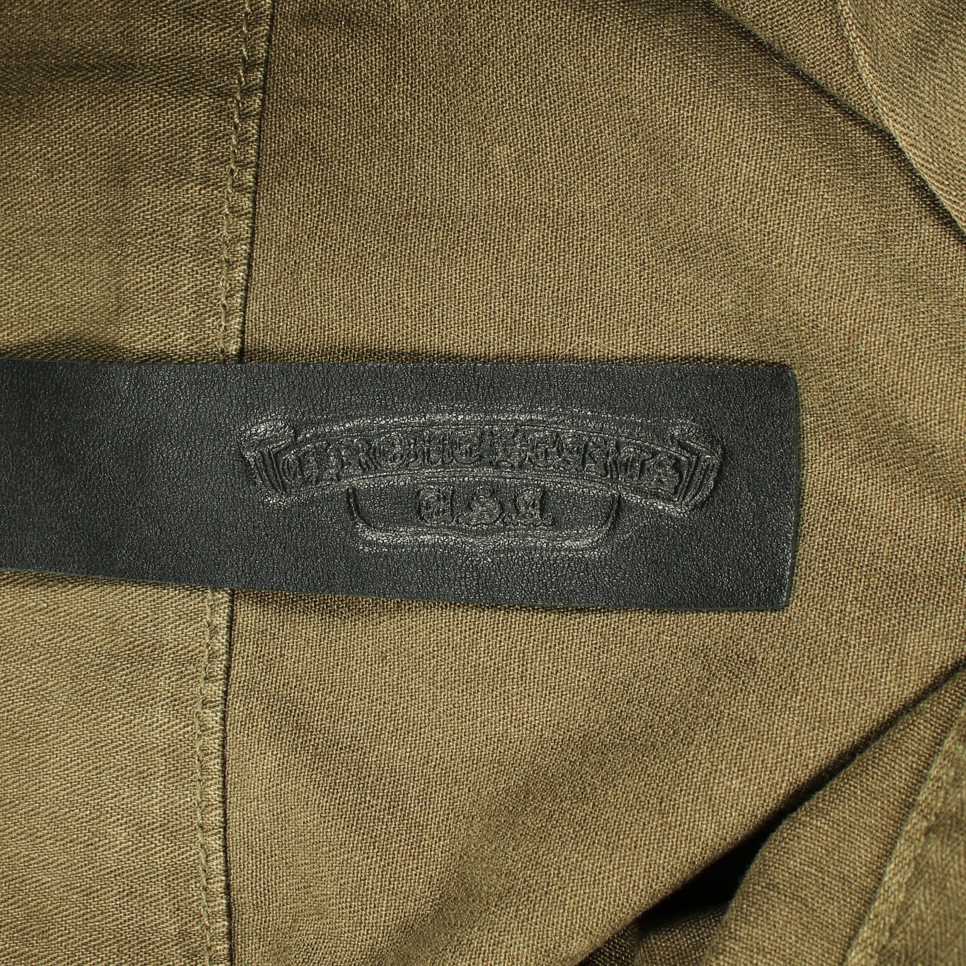 MAHAL KITA クロスパッチ 長袖 シャツ コットン カーキグリーン クロムハーツ トップス Chrome Hearts