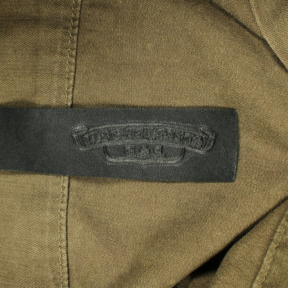 MAHAL KITA クロスパッチ 長袖 シャツ コットン カーキグリーン クロムハーツ トップス Chrome Hearts