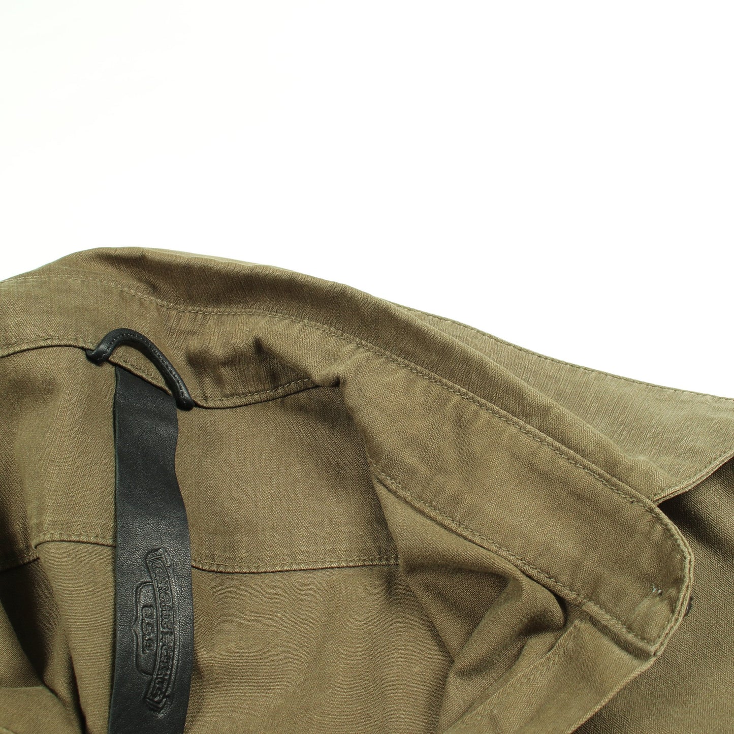 MAHAL KITA クロスパッチ 長袖 シャツ コットン カーキグリーン クロムハーツ トップス Chrome Hearts