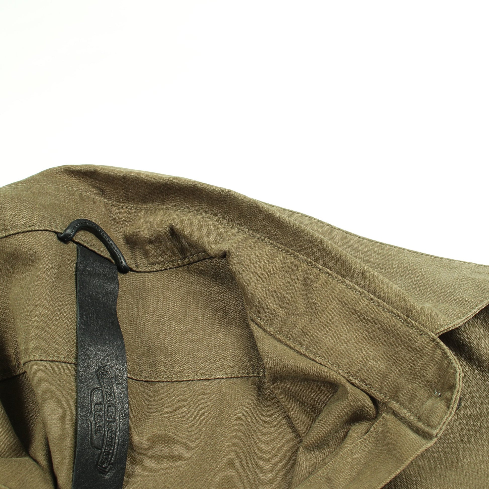 MAHAL KITA クロスパッチ 長袖 シャツ コットン カーキグリーン クロムハーツ トップス Chrome Hearts