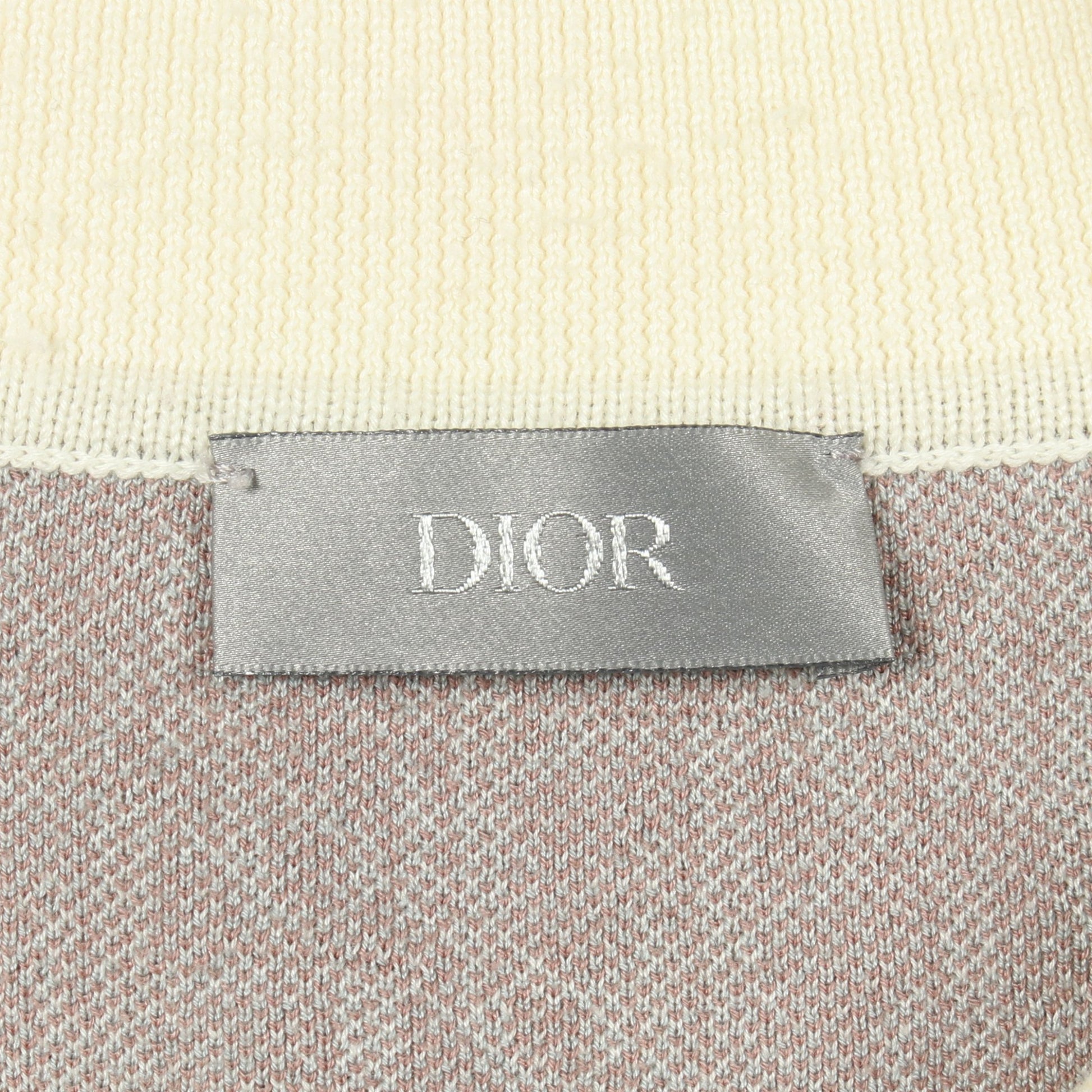 オブリーク ポロシャツ コットン グレー マルチカラー クリスチャンディオール トップス Christian Dior