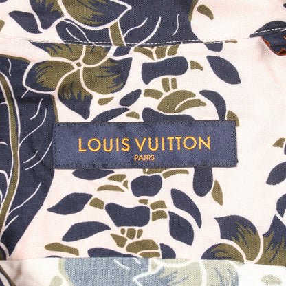 リーフ 総柄 半袖 シャツ レーヨン ピンク ネイビー カーキグリーン ルイヴィトン トップス LOUIS VUITTON
