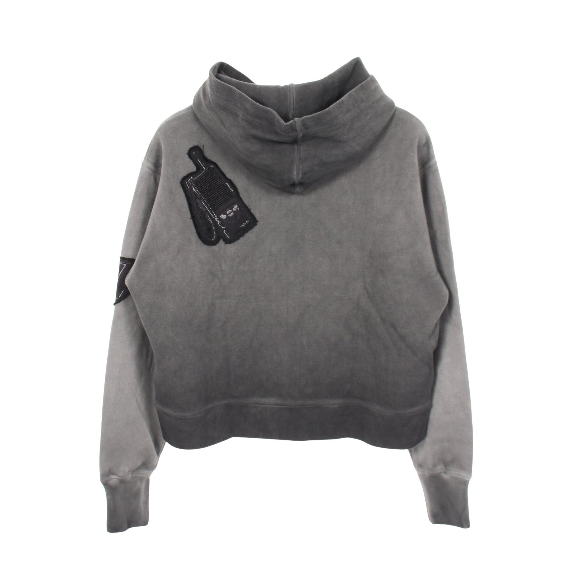 ロゴワッペン プルオーバーパーカー コットン グレー ルイヴィトン トップス LOUIS VUITTON