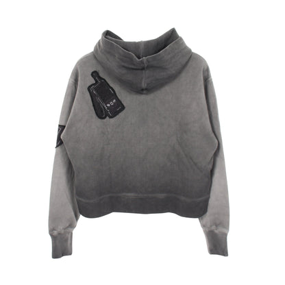 ロゴワッペン プルオーバーパーカー コットン グレー ルイヴィトン トップス LOUIS VUITTON