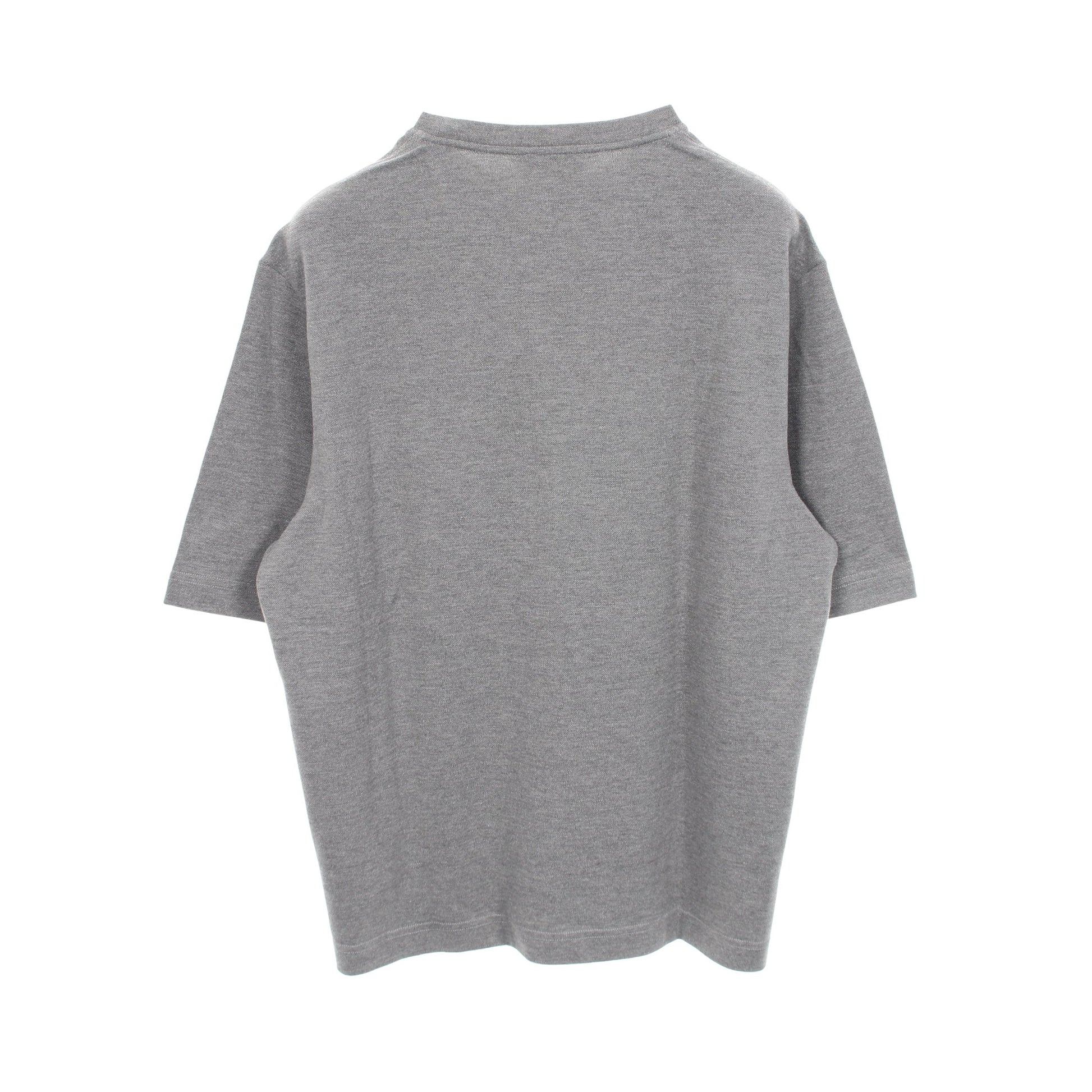 レザーポケット付き 長袖Tシャツ コットン カシミヤ グレー エルメス トップス HERMES