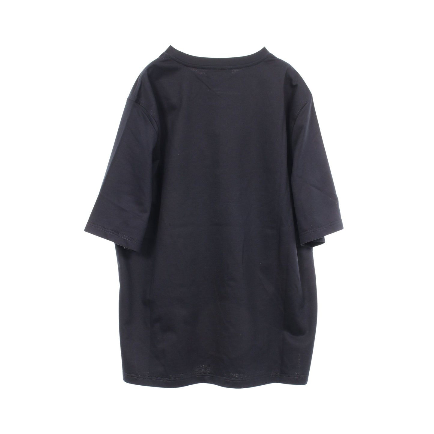 レザーパッチ クルーネック 半袖Tシャツ コットン ネイビー エルメス トップス HERMES