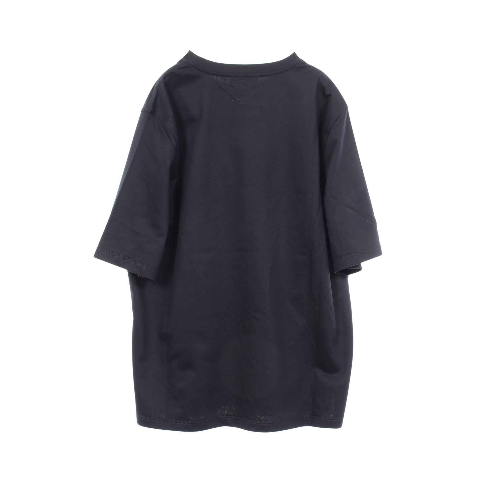 レザーパッチ クルーネック 半袖Tシャツ コットン ネイビー エルメス トップス HERMES