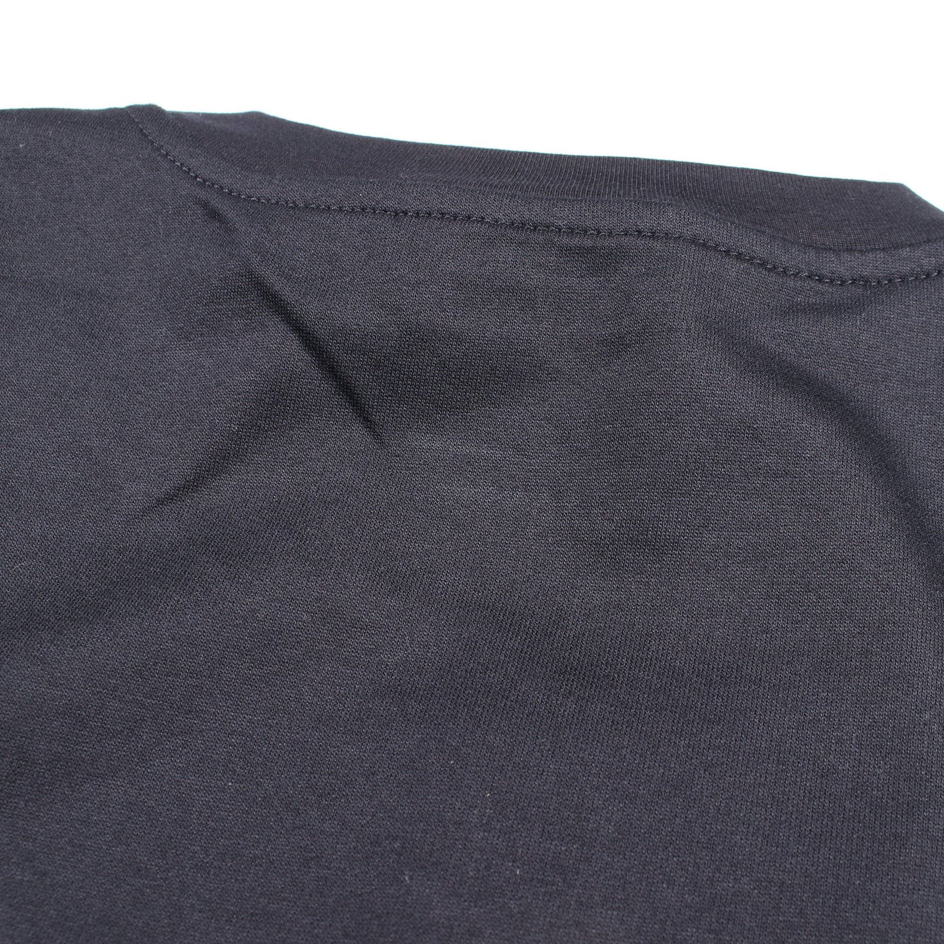 レザーパッチ クルーネック 半袖Tシャツ コットン ネイビー エルメス トップス HERMES