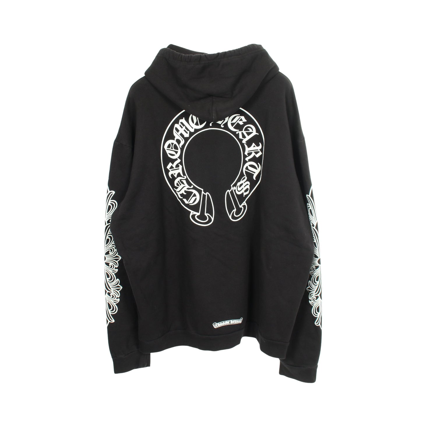 ホースシュー アームフローラルプリント プルオーバーパーカー コットン ブラック クロムハーツ トップス Chrome Hearts