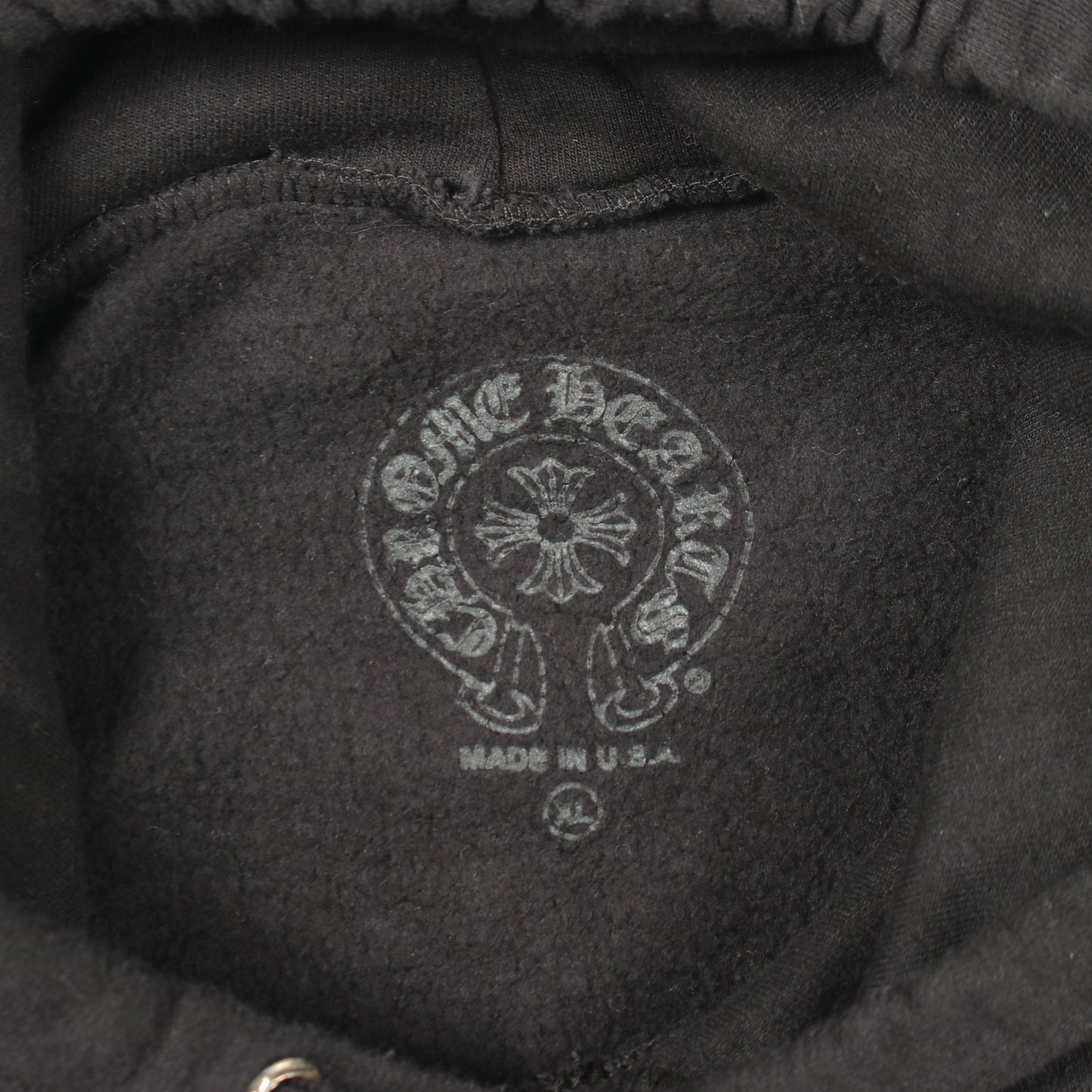 ホースシュー アームフローラルプリント プルオーバーパーカー コットン ブラック クロムハーツ トップス Chrome Hearts