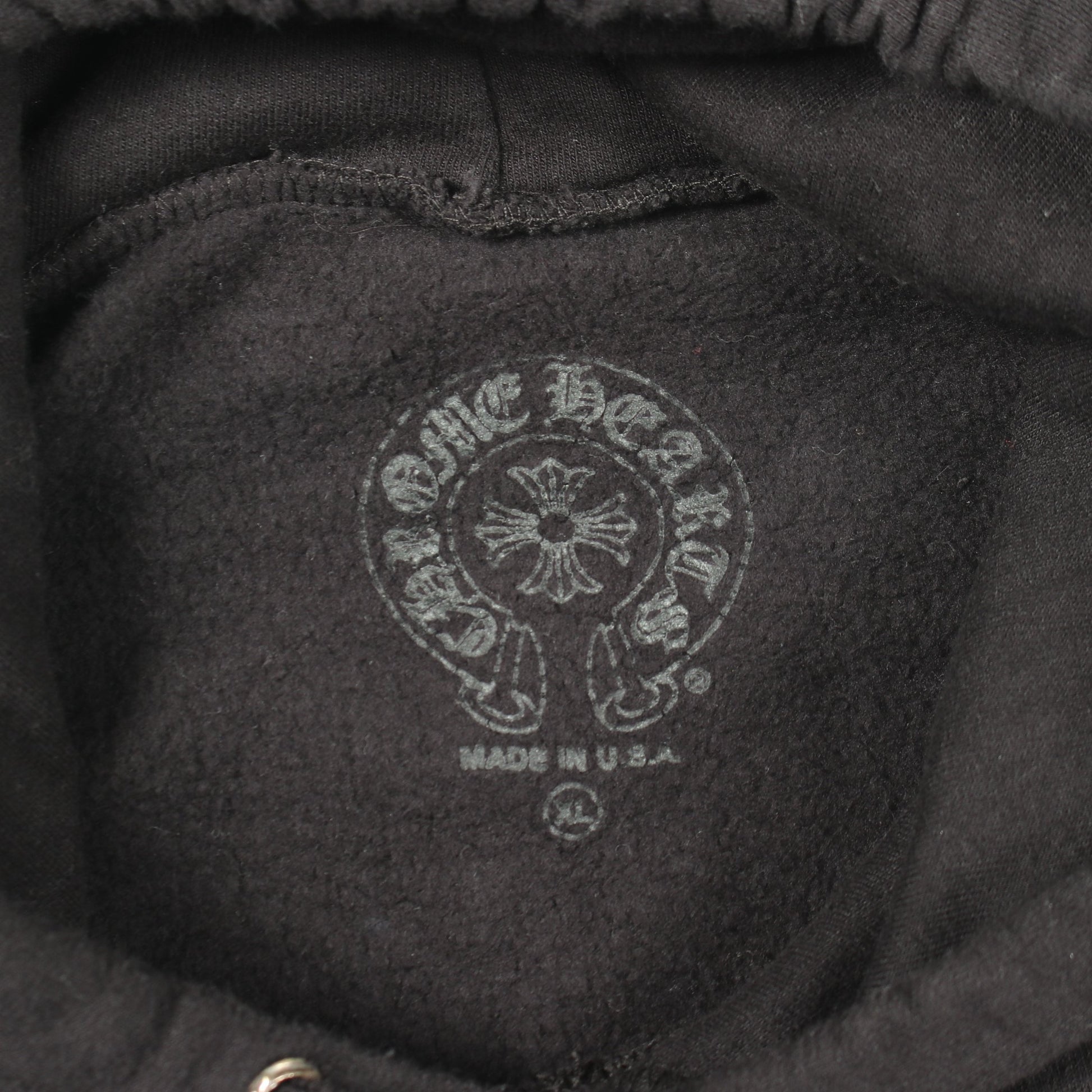 ホースシュー アームフローラルプリント プルオーバーパーカー コットン ブラック クロムハーツ トップス Chrome Hearts
