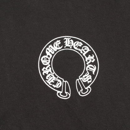 ホースシュー アームフローラルプリント プルオーバーパーカー コットン ブラック クロムハーツ トップス Chrome Hearts