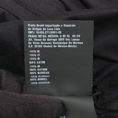 ロゴプリント 半袖Tシャツ コットン ブラック プラダ トップス PRADA