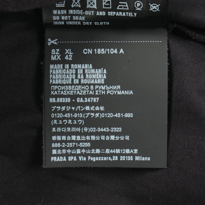 ロゴプリント 半袖Tシャツ コットン ブラック プラダ トップス PRADA