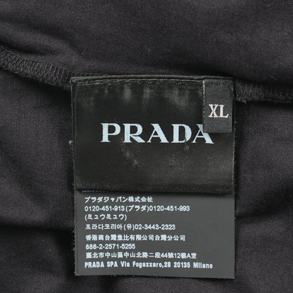ロゴプリント 半袖Tシャツ コットン ブラック プラダ トップス PRADA