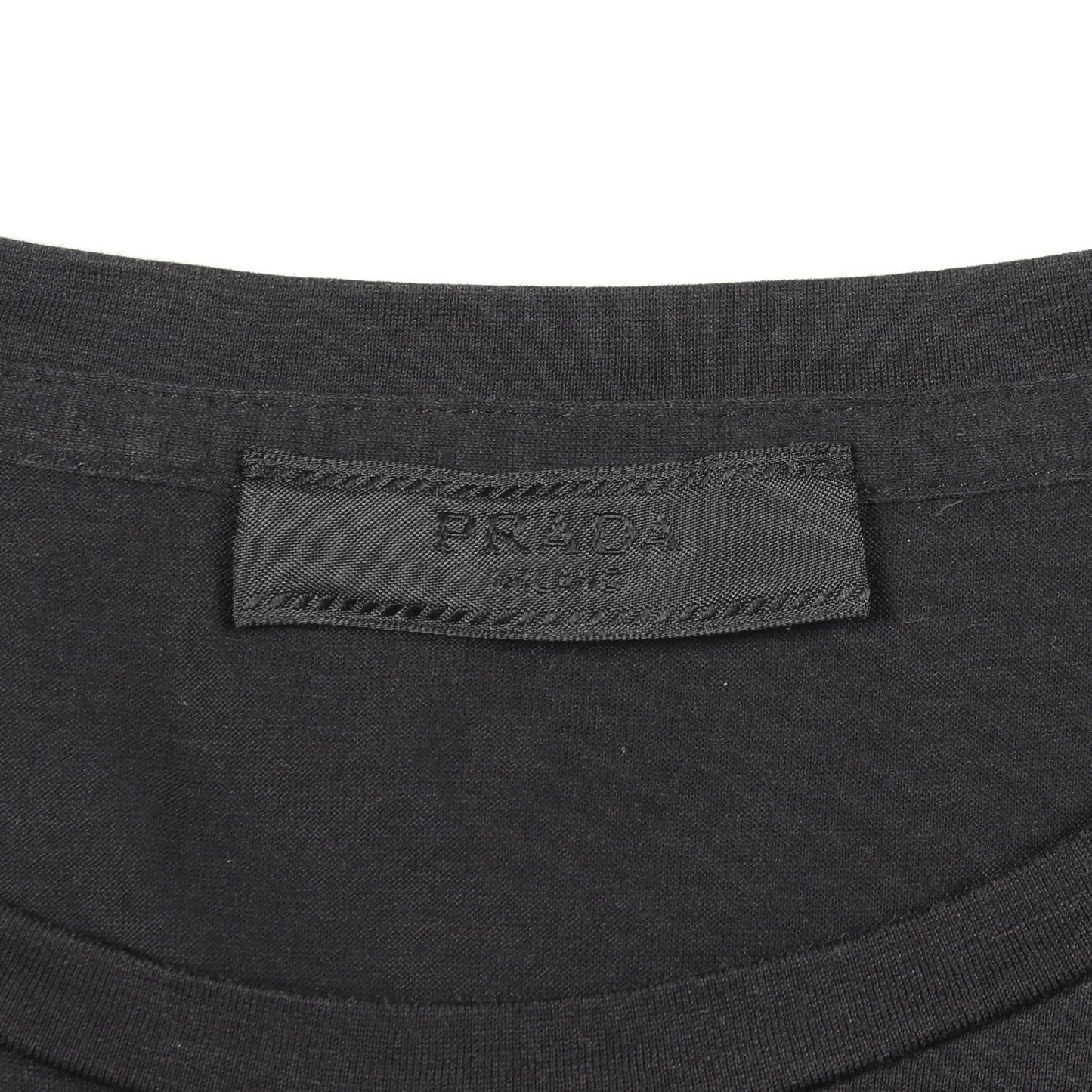 ロゴプリント 半袖Tシャツ コットン ブラック プラダ トップス PRADA