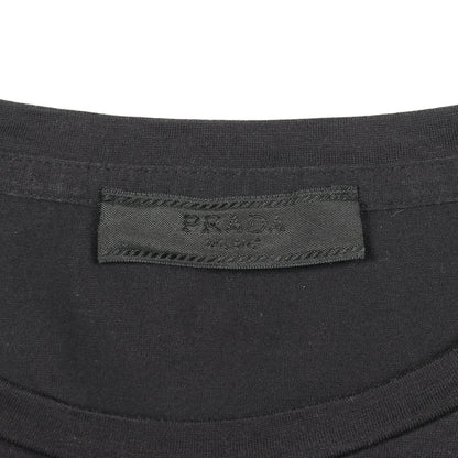 ロゴプリント 半袖Tシャツ コットン ブラック プラダ トップス PRADA