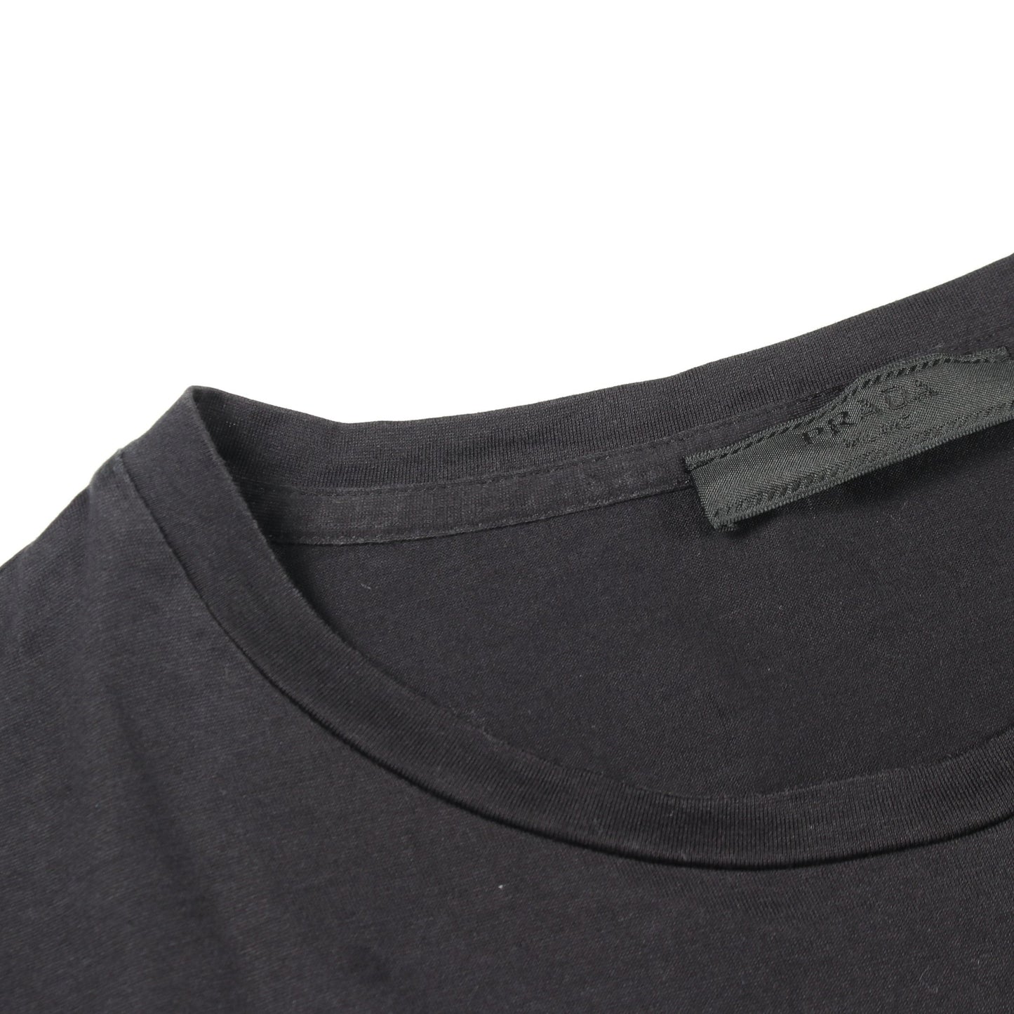 ロゴプリント 半袖Tシャツ コットン ブラック プラダ トップス PRADA