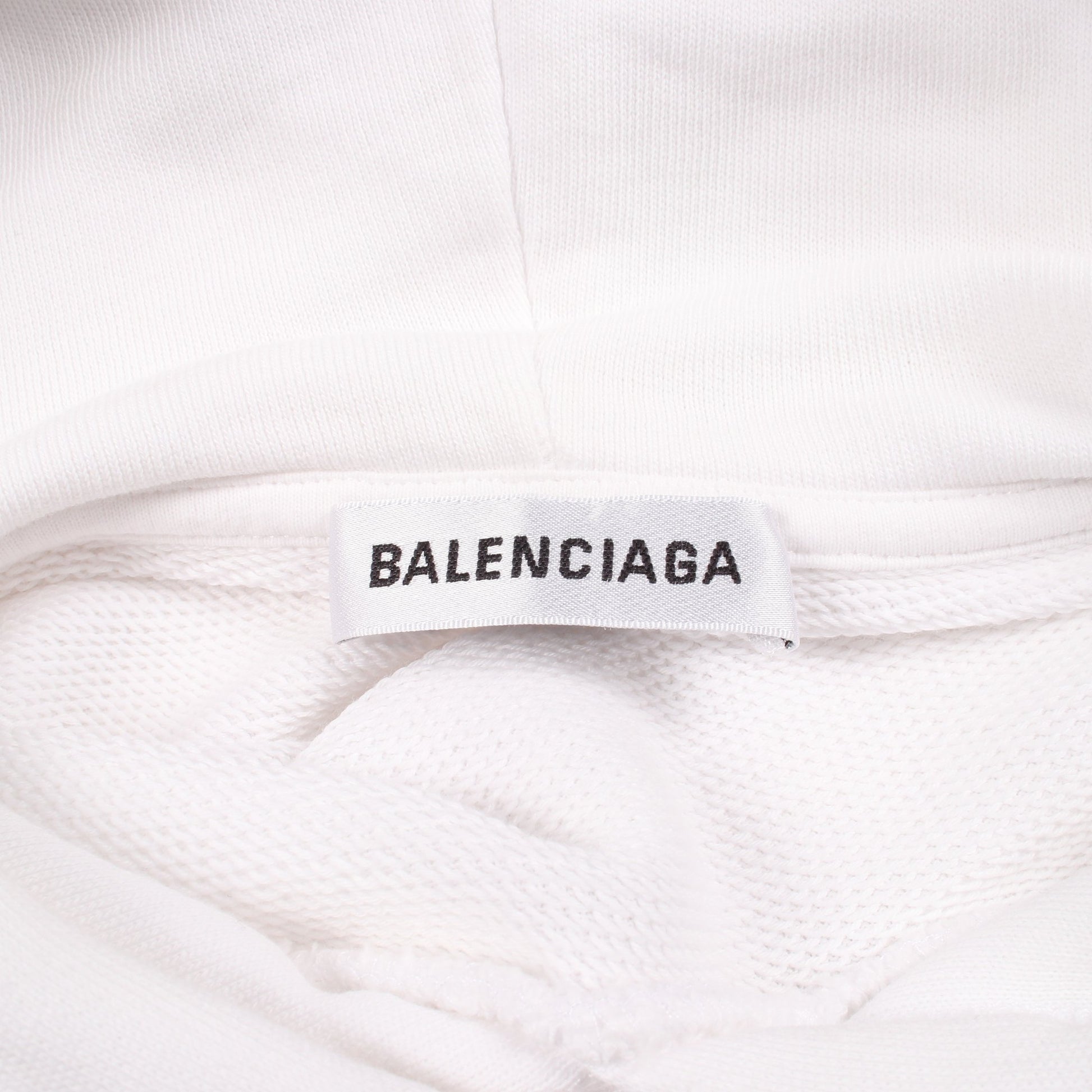 BB ロゴプリント プルオーバーパーカー コットン ホワイト バレンシアガ トップス BALENCIAGA