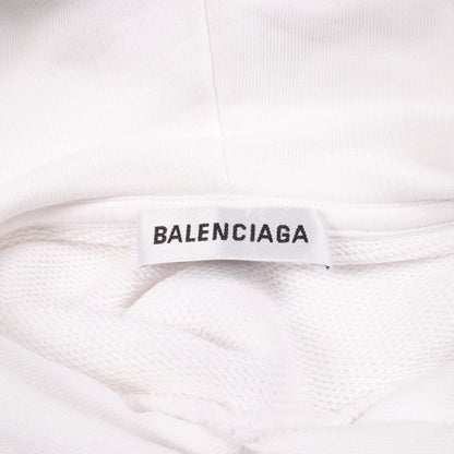 BB ロゴプリント プルオーバーパーカー コットン ホワイト バレンシアガ トップス BALENCIAGA