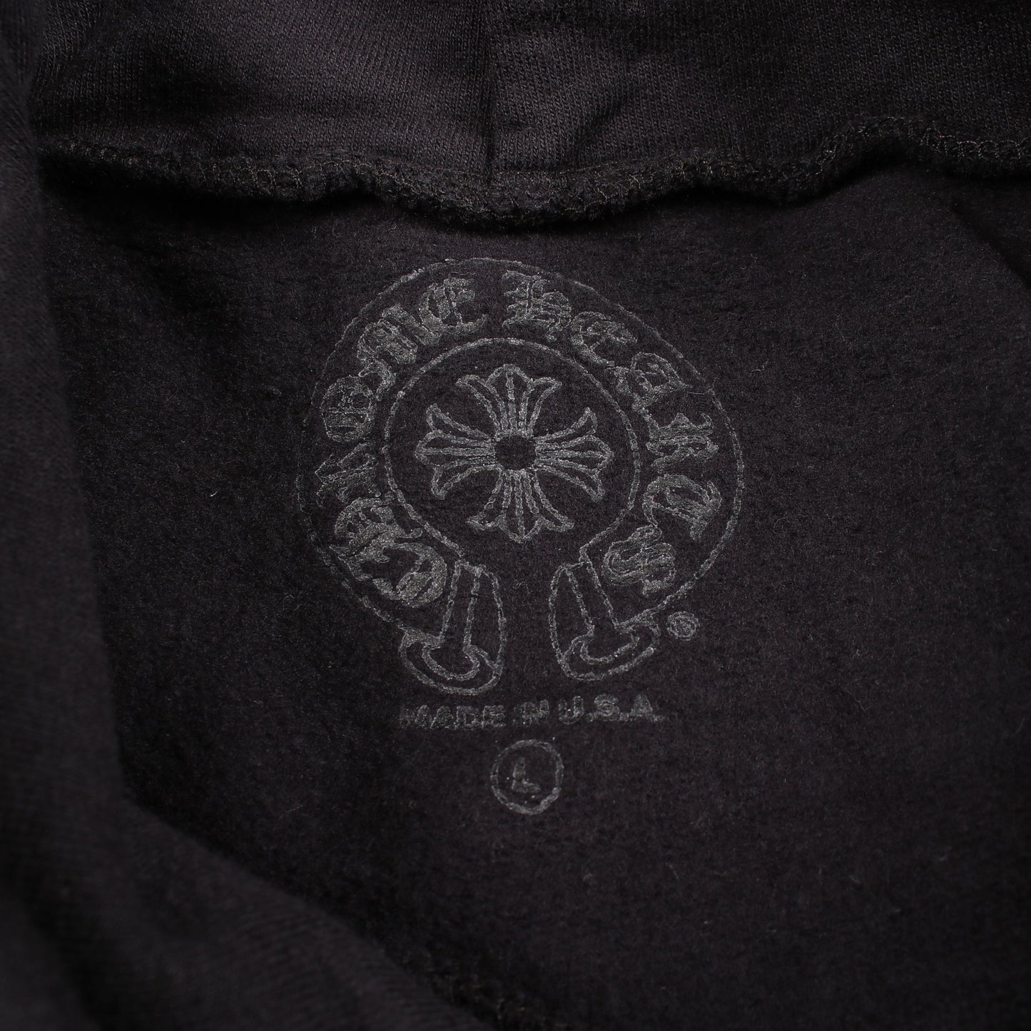 CHロゴ アームロゴ プルオーバーパーカー コットン ブラック ブルー クロムハーツ トップス Chrome Hearts