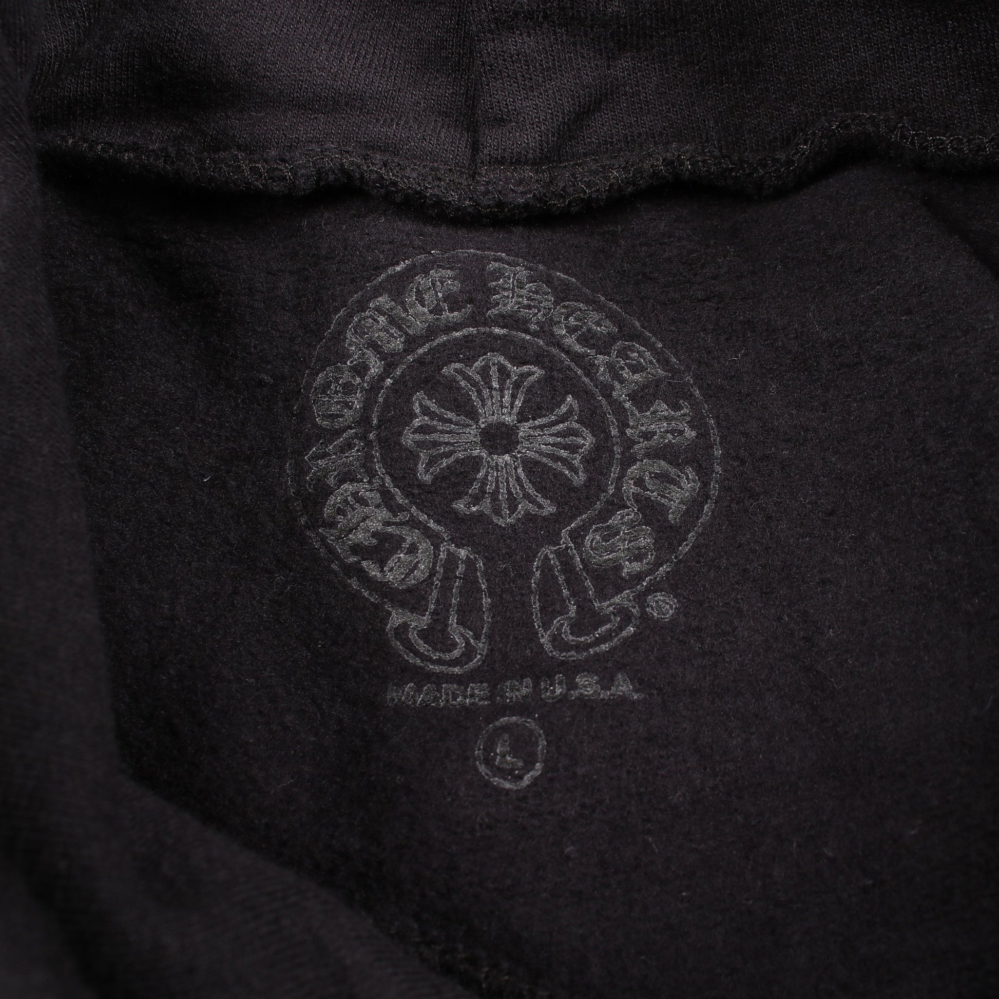 CHロゴ アームロゴ プルオーバーパーカー コットン ブラック ブルー クロムハーツ トップス Chrome Hearts