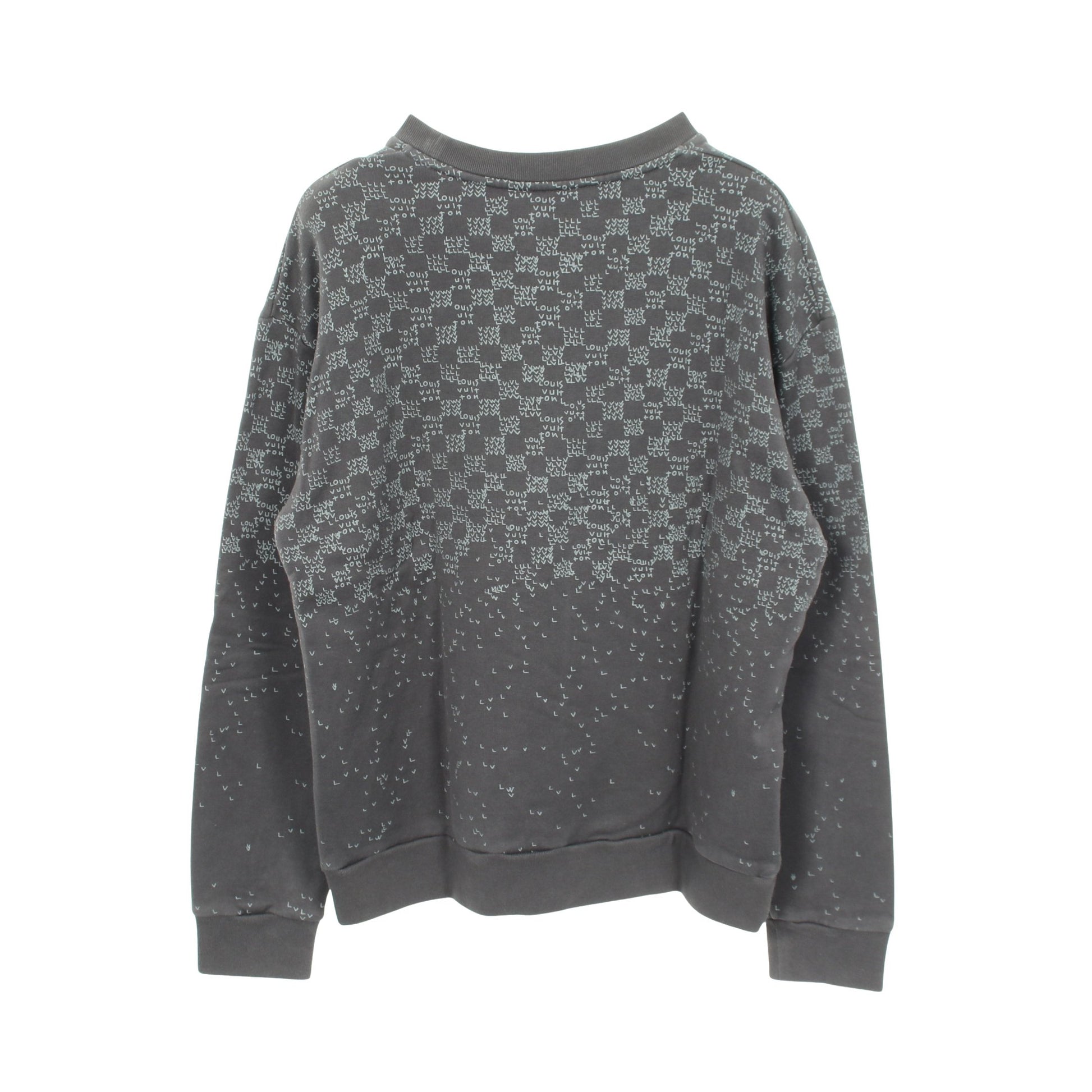 ダミエスプレッドプリンテッド スウェットシャツ コットン グレー ルイヴィトン トップス LOUIS VUITTON