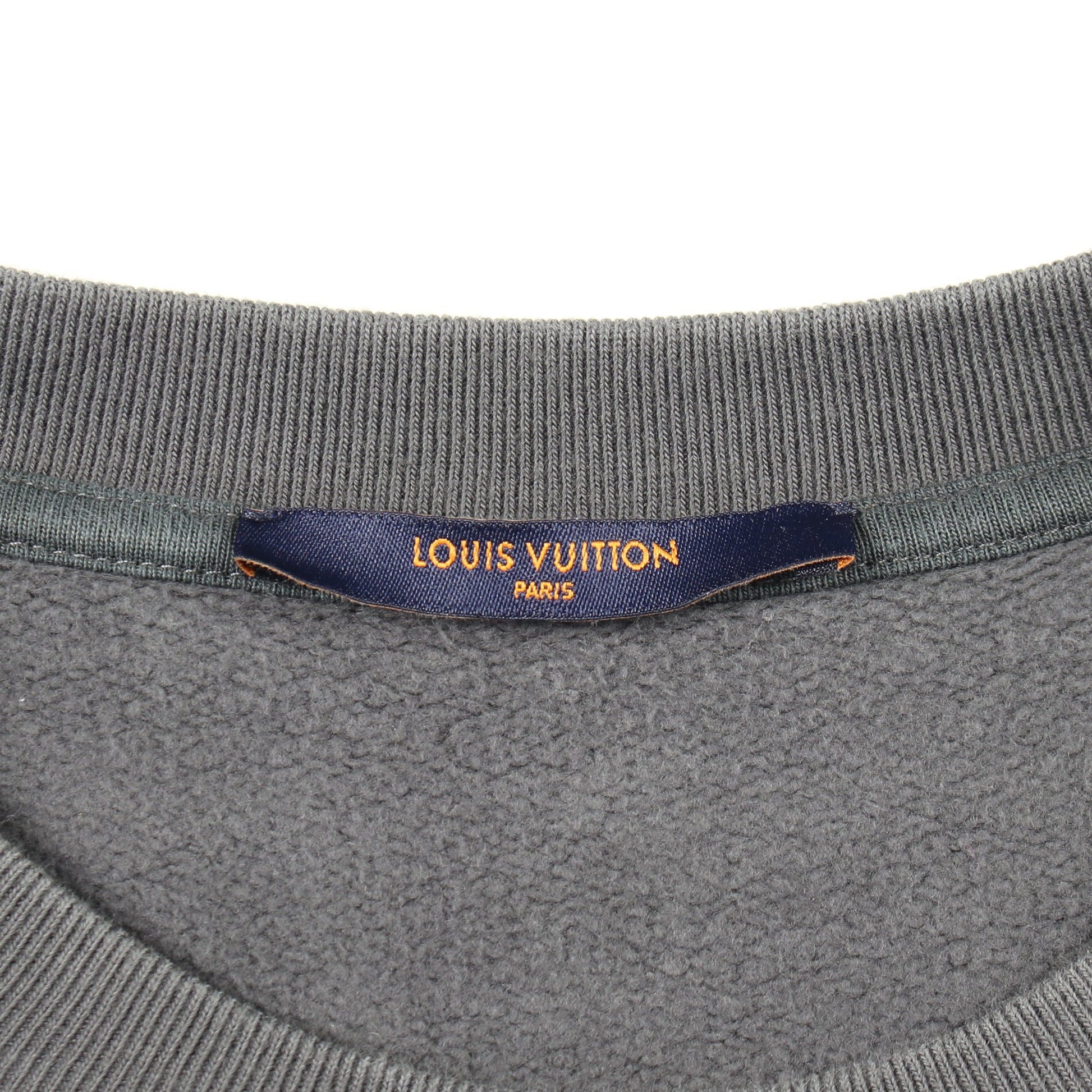 ダミエスプレッドプリンテッド スウェットシャツ コットン グレー ルイヴィトン トップス LOUIS VUITTON